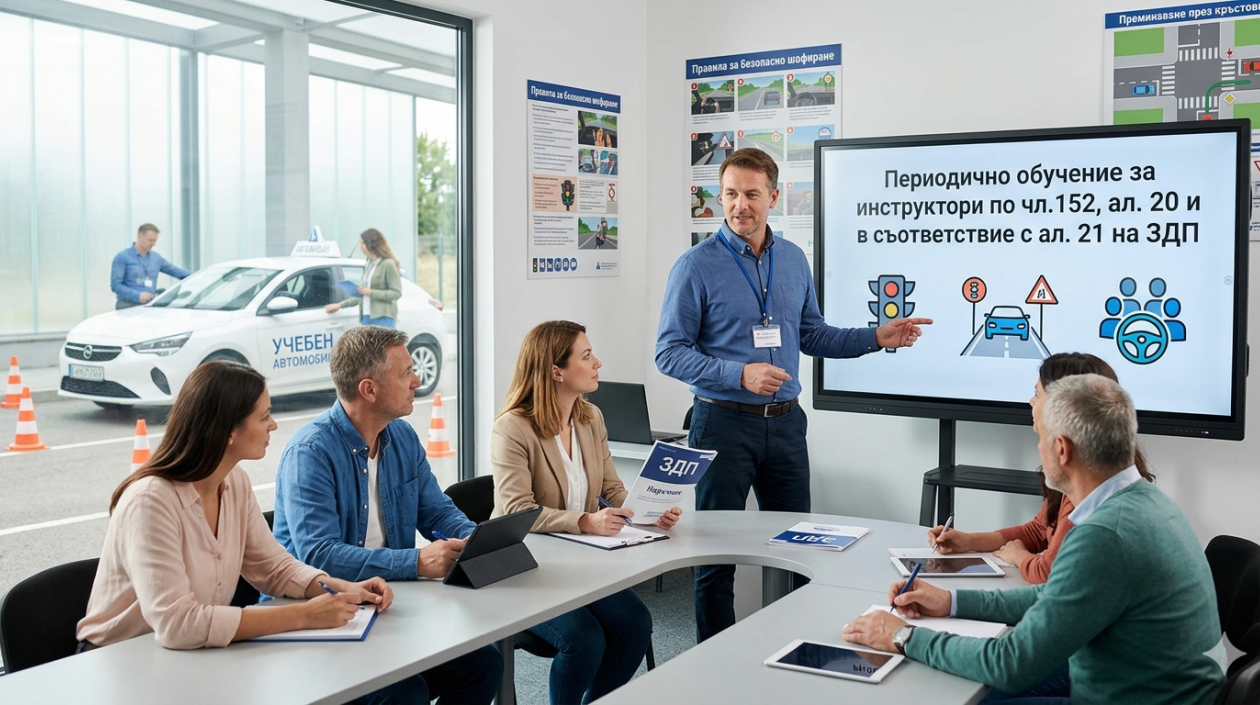 Периодично обучение за инструктори по чл.152, ал. 20 и в съответствие с ал. 21 на ЗДП